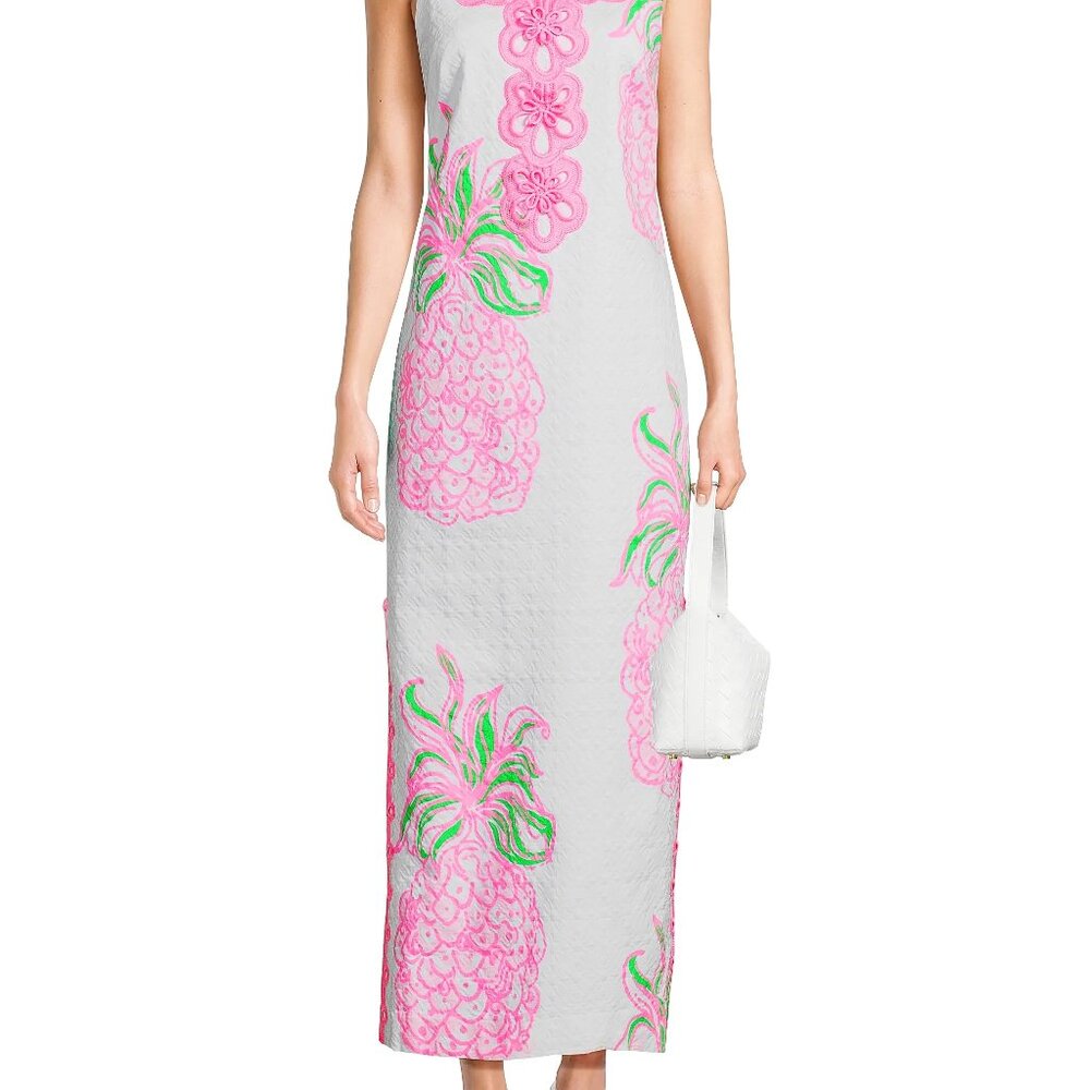 NWT! Rare Marleigh Floral Stretch Cotton Maxi Dress, Size 2 - Picture 5 of 6